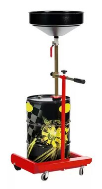 Wheeled exhausted oil drain unit