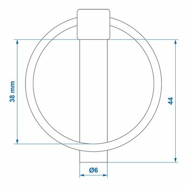 Locking pin 6mm with ring