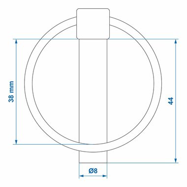 Securing pin 8mm with ring