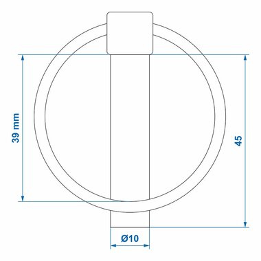 Locking pin 10mm with ring