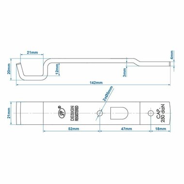 Counterpiece for tension lock SPP Z-05A