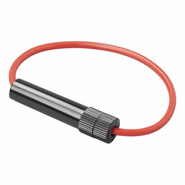 In-line fuse holder for tube-glass fuse