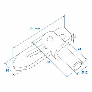 Weldable fall lock