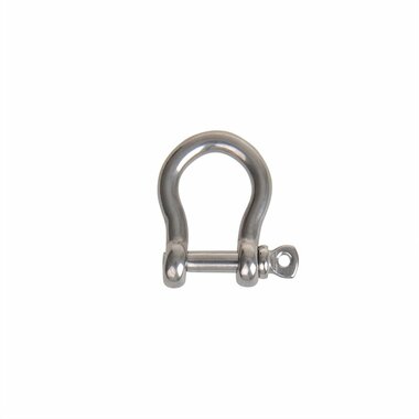 Short shackle 5mm, A4 stainless steel AISI 316, 1,000 daN