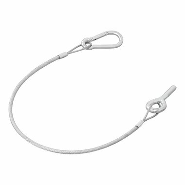 Tailgate cable 42 cm - 1x M8 and snap hook