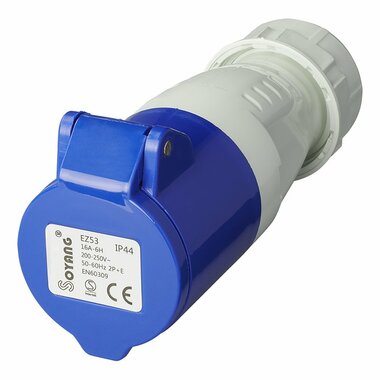 CEE contra plug 16A demountable housing blue/white