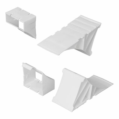 Wheel chock plastic white incl. holder