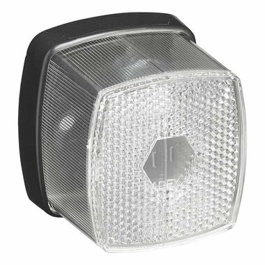 Marker light white 66x62mm with reflector