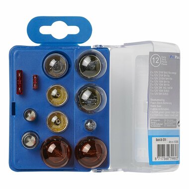 Spare bulb set for trailer caravan 12-piece