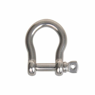 Shackle short 8mm, A4 stainless steel AISI 316, 3,500 daN