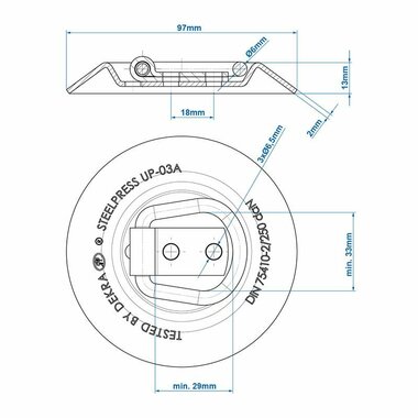 Lashing eye round SPP UP-03A