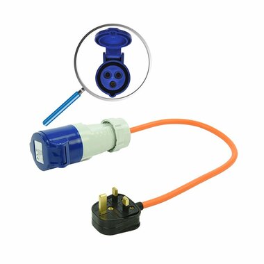 Adapter cable 40cm from UK plug to CEE