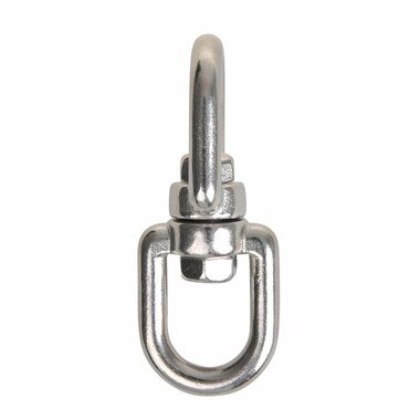 Swivel lock 8mm, A4 stainless steel AISI 316, eye/eye, 2,500 daN