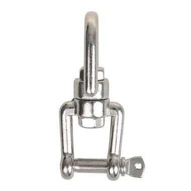 Swivel lock 8mm, A4 stainless steel AISI 316, eye/fork, 2,500 daN