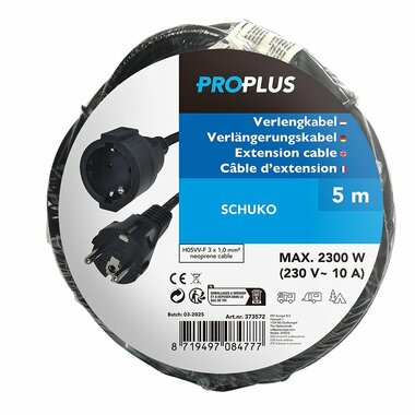 Schuko extension cable 5M 3x1.0mm²