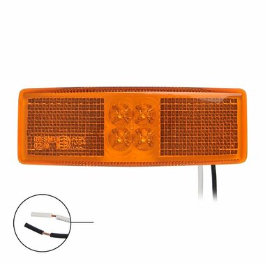 Side marker light 12/24V orange 110x40mm LED