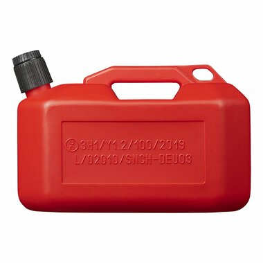 Jerrycan 10L plastic red UN-approved (low model)