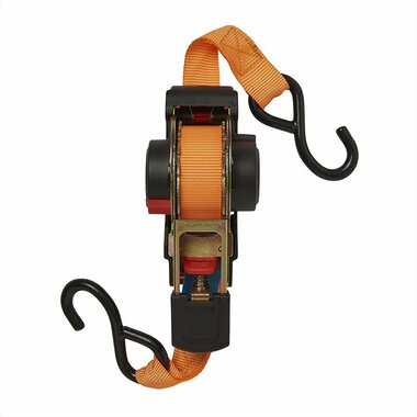 Tension strap with ratchet + 2 hooks 350cm 320kg automatic roll-up