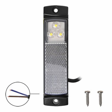 Marker lamp 12/24V white 126x30mm LED