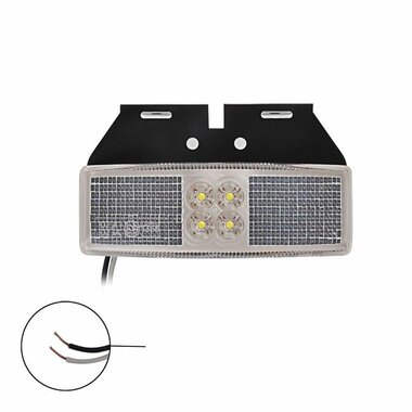 Marker light 12/24V white 110x40mm LED with holder