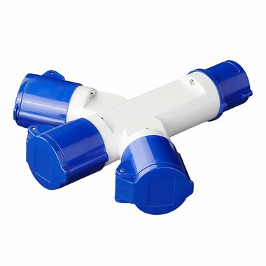 CEE 3-way splitter 16A