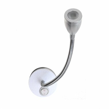 Surface-mounted spotlight 1-led with flexible gooseneck 12V 120lm dia 65x110-260mm