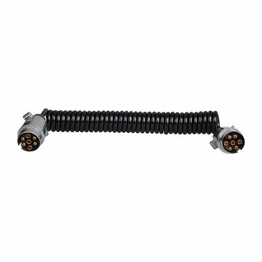 Spiral cable 4.5M with 2x plug 7-pin metal