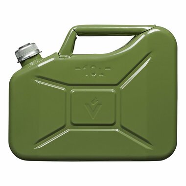 Jerrycan 10L metal green with magnetic screw cap UN- TuV/GS-approved