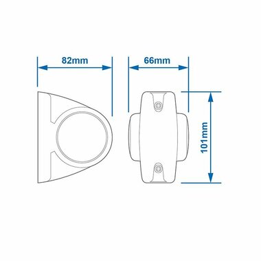 Width light 12/24V red/white/orange 101x82mm LED