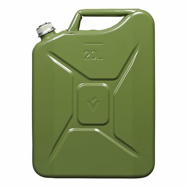 Jerrycan 20L metal green with magnetic screw cap UN- TuV/GS-approved