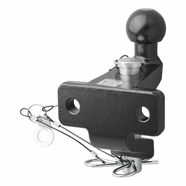 Tow ball black combined double version D21/S350 E-type approved