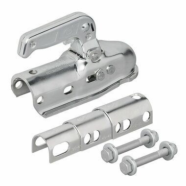 Ball coupling steel round 35-50mm braked