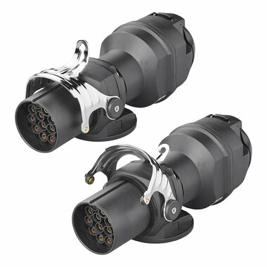 Adapter plug from 24V 15- to 12V 13-pin ISO12098 > ISO11446