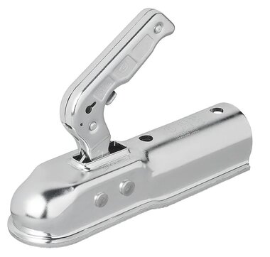 Steel ball coupling vertical 2 holes round 50mm 1300kg braked