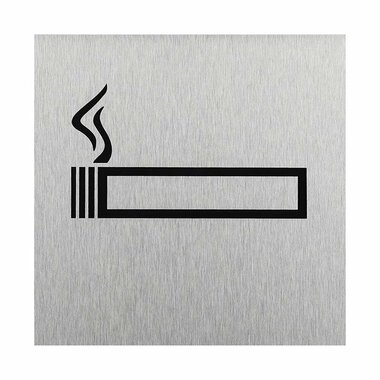 Aluminium door sign smoking allowed pictogram120x120mm