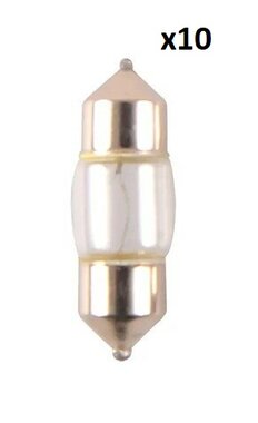 Car bulb 12V 10W SV8,5 11x30 x10 piece
