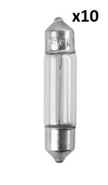 Car lamp 12V 3W SV8.5 11x43 x10 piece