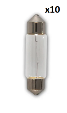 Car lamp 12V 5W SV8.5 11x38 x10 piece