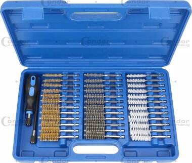 Bore Brush Set 38 pcs steel/nylon/brass diameter 8-19 mm