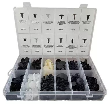 Assortment of trim mounting clips 340-piece