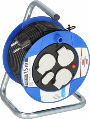 Cable Reel with USB-Charger 15m H05VV-F 3G1.5