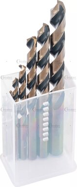 Twist Drill Set core hole sizes 7-pieces HSS-G black oxide 2.5-10.2 mm