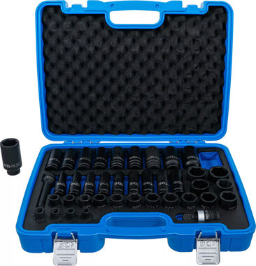 Impact Socket Set Hexagon (1/2) Drive 9 - 30 mm 40 pcs