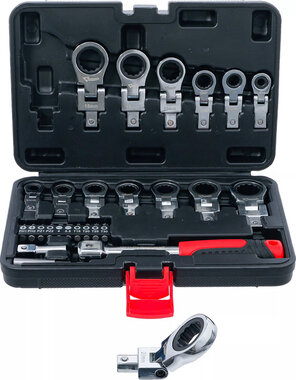 Push-Fit Ratchet Ring Wrench and Bit Set 6 - 20 mm 27 pcs