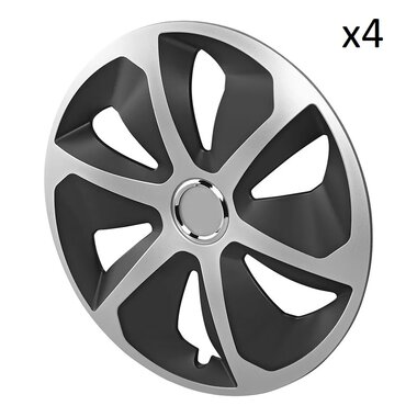 Roco wheel cover silver/black 15 inch x4 pcs
