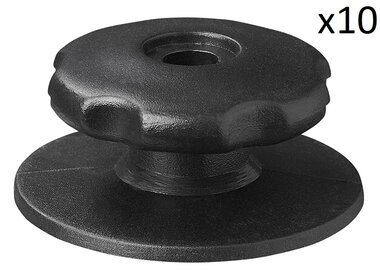 Cord holder L round plastic 10 pieces