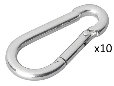 Stainless steel snap hook 6x60mm x10 pieces