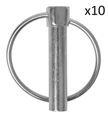 Locking pin 10mm with ring x10 pieces