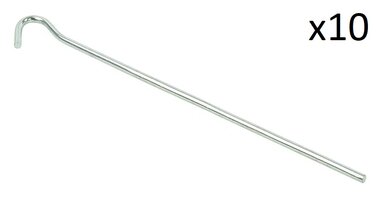 Tent peg 22cm metal with open eye x10 stuks