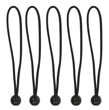Tent tensioner elastic 25cm with plastic ball - set of 5 pieces